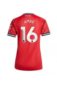 Manchester United Amad Diallo #16 Jalkapallovaatteet Naisten Kotipaita 2025-26 Lyhythihainen